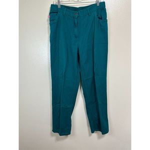 Woman Within Classic Plus Size Tall Forrest Green Chino's, Size 16T
